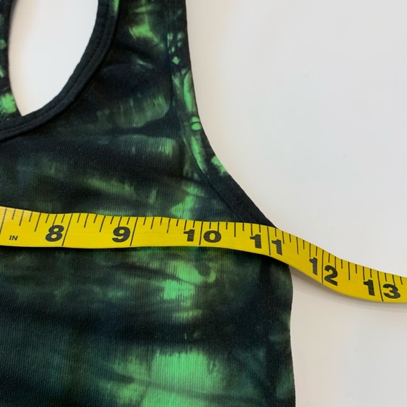NUX Freedom Racerback Tie Dye Tank Neon Green Sm - Picture 5 of 6